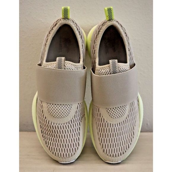Sorel NL4698 278 Women's Sz 7 Gray/Bolt Green Kinetic Impact Strap Sneakers $140 - Picture 5 of 10